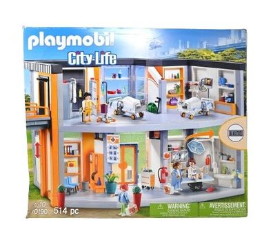 Playmobil City Life 70190 Großes Krankenhaus mit Einrichtung, Ab 4 Jahren