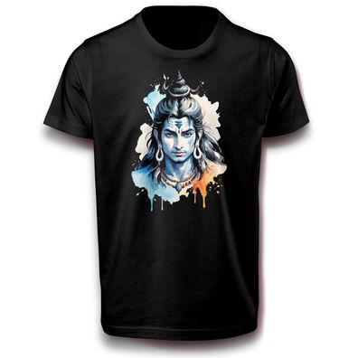 Shiva Hauptgott des Hinduismus Doppelrolle Zerstörung & Neubeginn T-Shirt Baumwolle