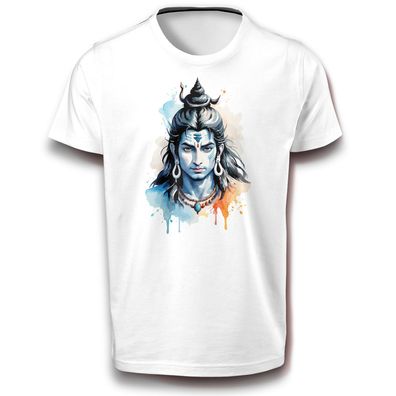 Shiva Hauptgott des Hinduismus Doppelrolle Zerstörung & Neubeginn T-Shirt weiß DTF
