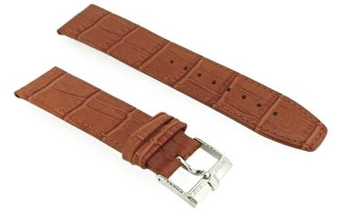 Jacques Lemans JL G179 Uhrenarmband Leder 22mm Krokoprägung braun