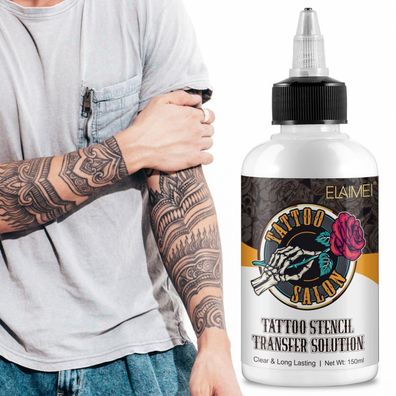 Tattoo Schablonen Stencil Solution Transfer Gel Creme Abzugsflüssigkeit