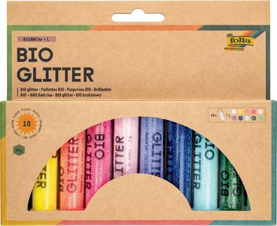 BIO Glitter Mix Rainbow L, 10 Tuben