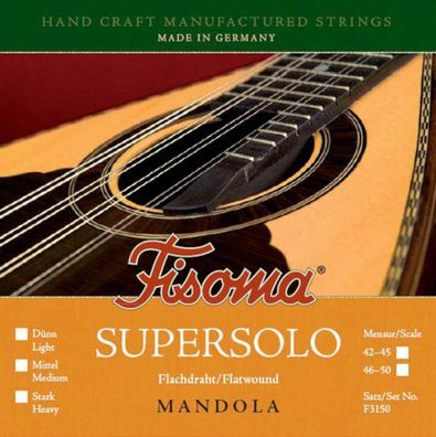 Fisoma Supersolo F3150 Einzelsaiten für Mandola, medium / stark, kurze/ lange Mensur