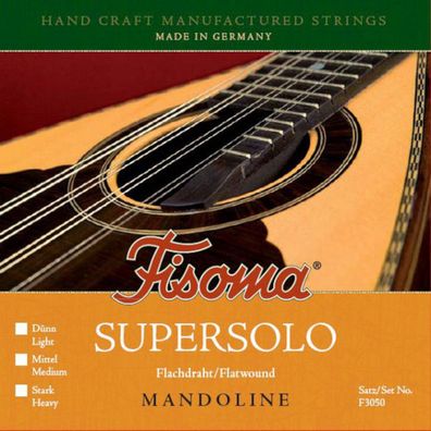 Fisoma Supersolo F3050m - medium - Saiten für Mandoline - Satz oder Einzelsaiten
