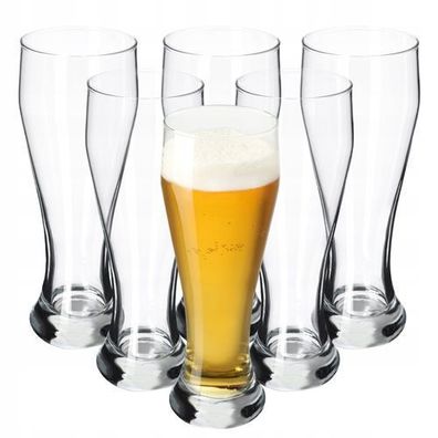 KADAX Biergläser Set, Bierseidel aus Glas, Biertulpen, 665 ml, 6 Stück