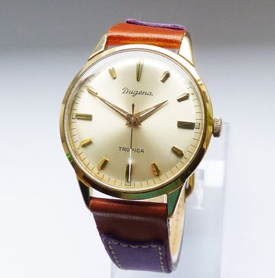Wunderschöne Dugena Tropica 17Jewels Herren Vintage Armbanduhr inTop Zustand