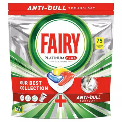 Fairy Platinum Plus All In One Anti-Schleier Spülmaschinentabs, Zitrone