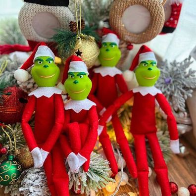 Grinch Plüschtiere Weihnachten Baumschmuck Dekoration Geschenk Plüsch Spielzeug