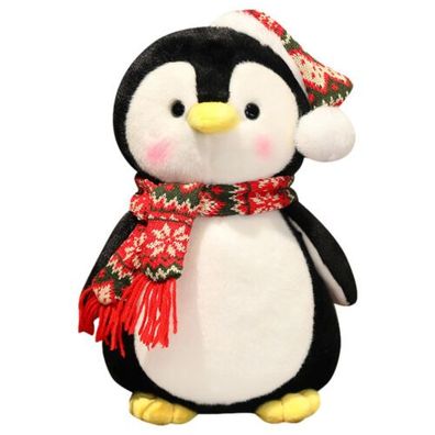 Pinguin Plüschtiere Schal und Hut Weihnachten gefülltes Tier Pinguinpuppe für Kind