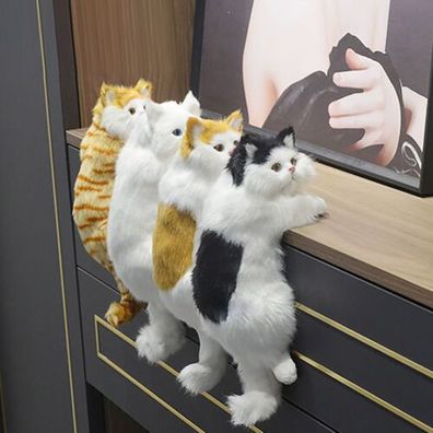 Realistische Kletternde Katze Lebensechtes Plüschtiere Fell Lebensgroßes Pelziges
