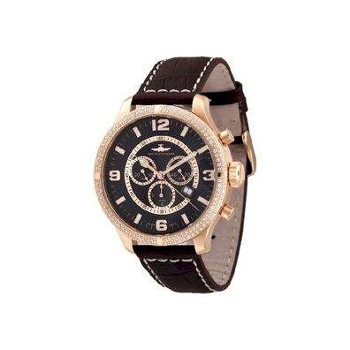 Zeno-Watch - Armbanduhr - Herren - Oversized Retro Chrono Parisienne - 8830Q-Pgr-h1