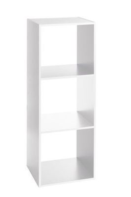 3-stöckiges Regal MDF-Platte weiß 100,5cm x 34,5cm Dekoregal Bücherregal Modern Deko