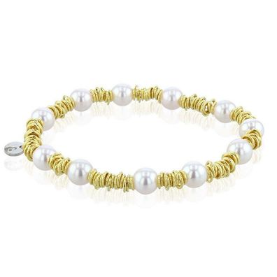 Luna-Pearls - 104.0615 - Armband - Damen - 925er Silber gelbvergoldet