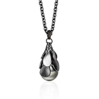 Luna-Pearls - 216.0846 - Collier - Damen - 925er Silber schwarz rhodiniert