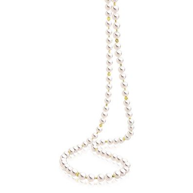 Luna-Pearls - 216.0851 - Collier - Damen - 750 Gelbgold - Akoya-Zuchtperle 7-7.5 mm