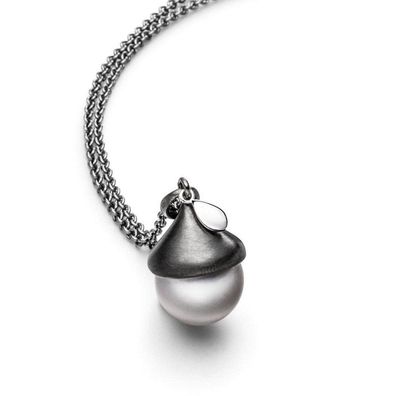Luna-Pearls - 216.0805 - Collier - Damen - 925er Silber schwarz rhodiniert