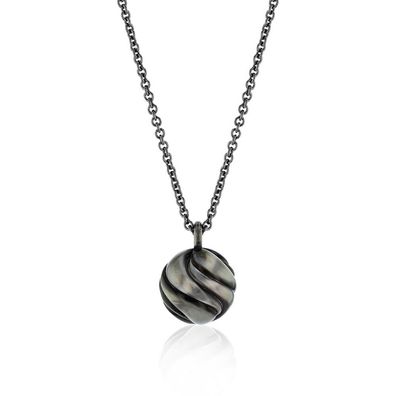 Luna-Pearls - 207.0008 - Collier - Damen - 925er Silber schwarz rhodiniert