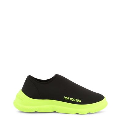 Love Moschino - Sneakers - JA15564G0EIM2-00A - Damen - black, greenyellow