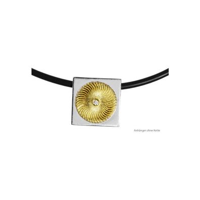 ARS Silberanhänger mit 750 Gelbgold und Brilliant 11610