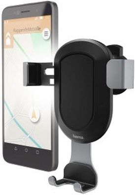 Hama KFZ Handyhalterung Auto Halterung passiv Lüftungsgitter Samsung Apple schwarz