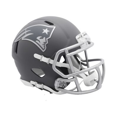 NFL Mini Helm New England Patriots Slate Speed Riddell Footballhelm 095855631479