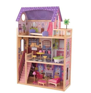 KidKraft Puppenhaus Kayla aus Holz mit Möbeln und Zubehör, Spielset * A