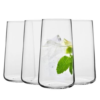 Krosno Infinity Hohe Gläser für Wasser Getränke | Set 4 | 600 ml | Spülmaschine
