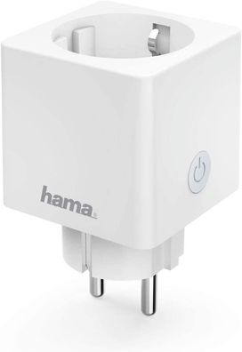 HAMA Mini WLAN Steckdose WiFi Smart Home Alexa Google Sprachsteuerung weiß