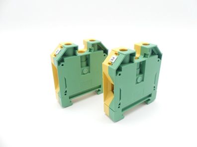 Weidmüller WPE 35 Schutzleiter-Reihenklemme grün/ gelb VPE 2 Stück -neuwertig-