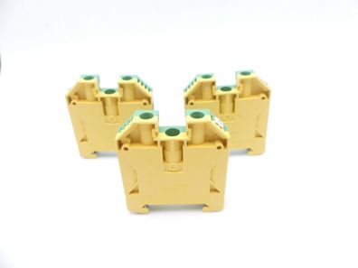 Weidmüller WPE 16 Schutzleiter-Reihenklemme grün/ gelb VPE 3 Stück -neuwertig-