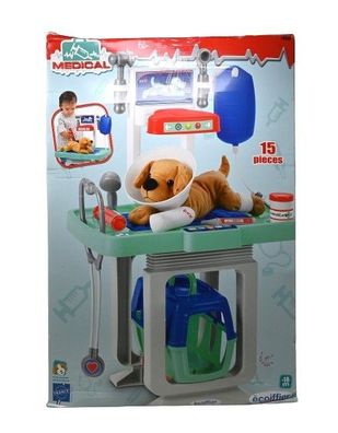 Ecoiffier - Spielset Tierklinik - 15-teiliges Tierarzt Spielzeug für Kinder