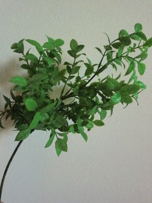 Blätterzweig künstlich, Grün, 6-fach verzweigt, 58 cm hoch