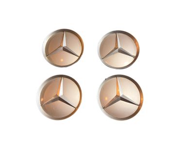 Radnabendeckel Felgendeckel Nabendeckel 4 Stück SET Silber Mercedes-Benz