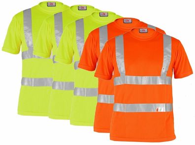 5 Stck. "Avenue" Neon Warnschutz T-Shirt Fluor Warnschutzkleidung gut sichtbar