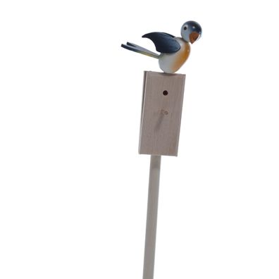 Frühlingsdekoration Singvogel Blaumeise auf Stab Höhe=5cm NEU Frühling Vogelhaus