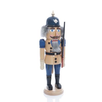 Nußknacker Polizist Gewehr Höhe= 38cm NEU Weihnachten Seiffen Nutcracker Nüsse