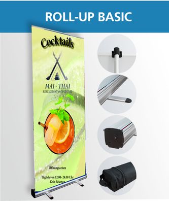 Roll-Up Bannerdisplay (PVC-frei) 85 cm x 200 cm