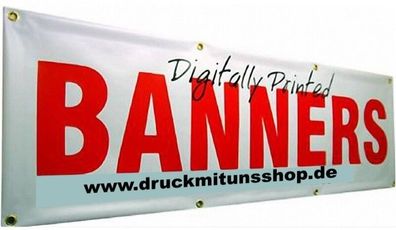 Jahrelang Haltbar! Werbebanner Banner farbig bedruckt 300 cm x 100 cm