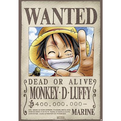 One Piece Poster Wanted Monkey D. Ruffy (47)