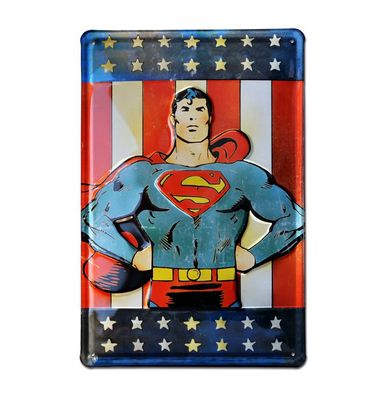 DC Comics Blechschild Superman (20 x 30 cm)