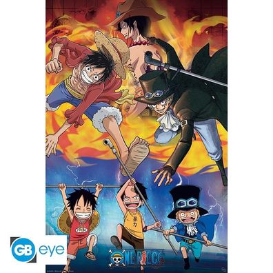One Piece Poster: Ace Sabo Luffy (91,5 x 61 cm)