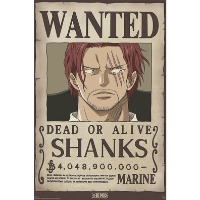 One Piece Poster Wanted Shanks (25 LE)