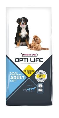 Versele Laga Opti Life Adult Light Hundefutter mit Huhn Medium & Maxi 12,5kg