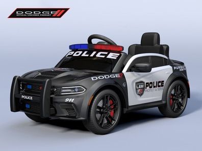 Kinderfahrzeug - Elektro Auto "Dodge Polizei" lizenziert - 12V Akku,2 Motoren
