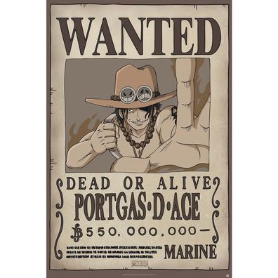 One Piece Poster Wanted Portgas D. Ace (59)