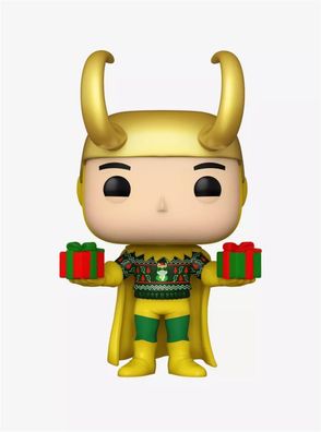 Marvel Comics Holiday Funko POP! PVC-Sammelfigur - Loki with Sweater (1322) metallic