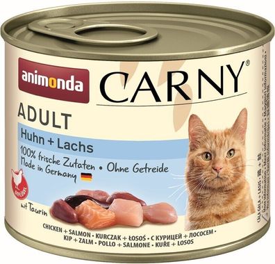 Animonda Cat Carny Adult Huhn & Lachs | 6 x 200g Katzenfutter nass