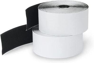 5m Klettband extra stark 50mm schwarz Klettverschluss selbstklebend