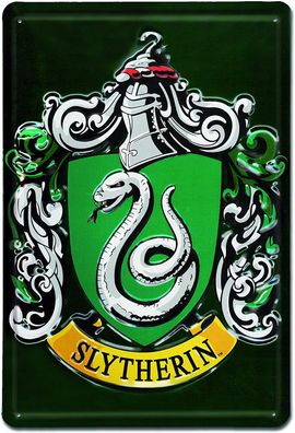 Harry Potter Blechschild Slytherin Wappen (20 x 30 cm)