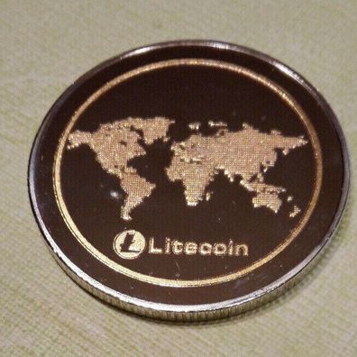 Litecoin Münze Silber Sammlermünze BTC Krypto Währung Medaille Geschenk